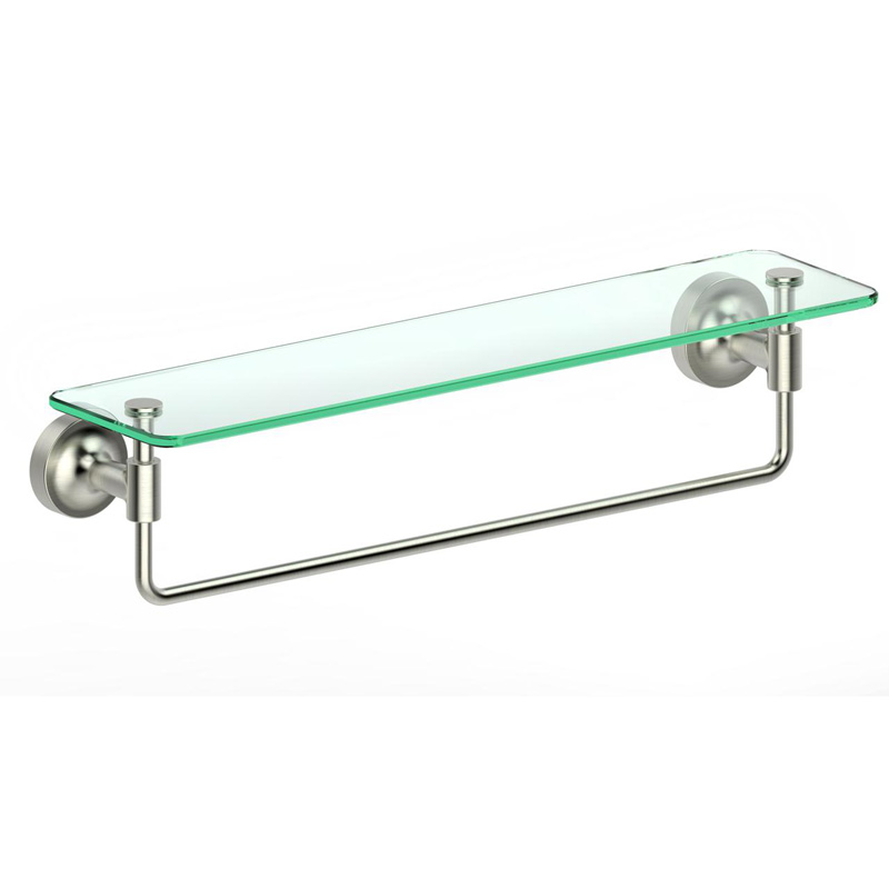 Badkamer glazen plank met ronde voet