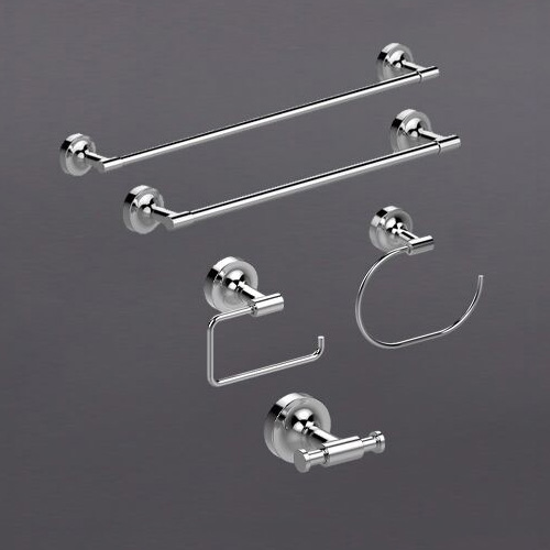 Kit voor verchroomde badkameraccessoires